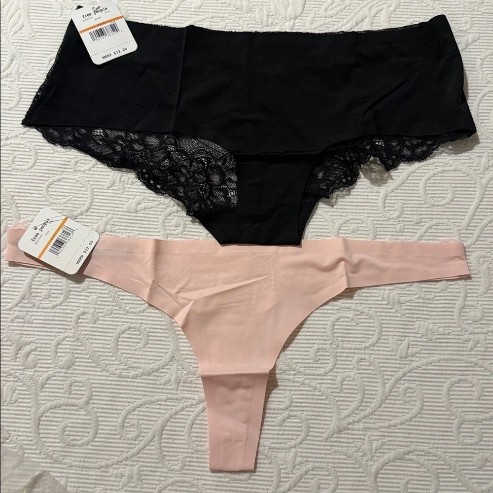 Free People Intimately Lace Panties. THREE PAIR. NWT Size Small